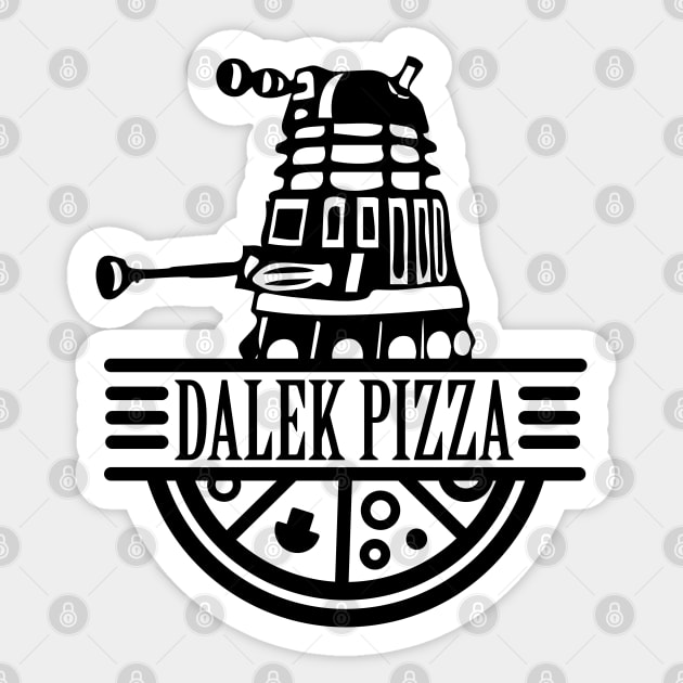 Dalek Pizza Sticker by ZuleYang22